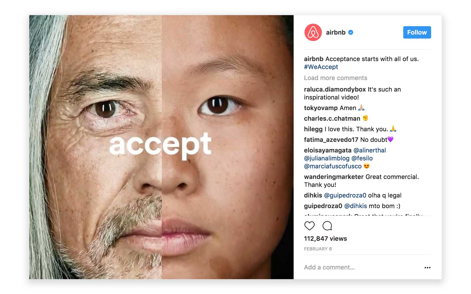 airbnb weaccept instagram post