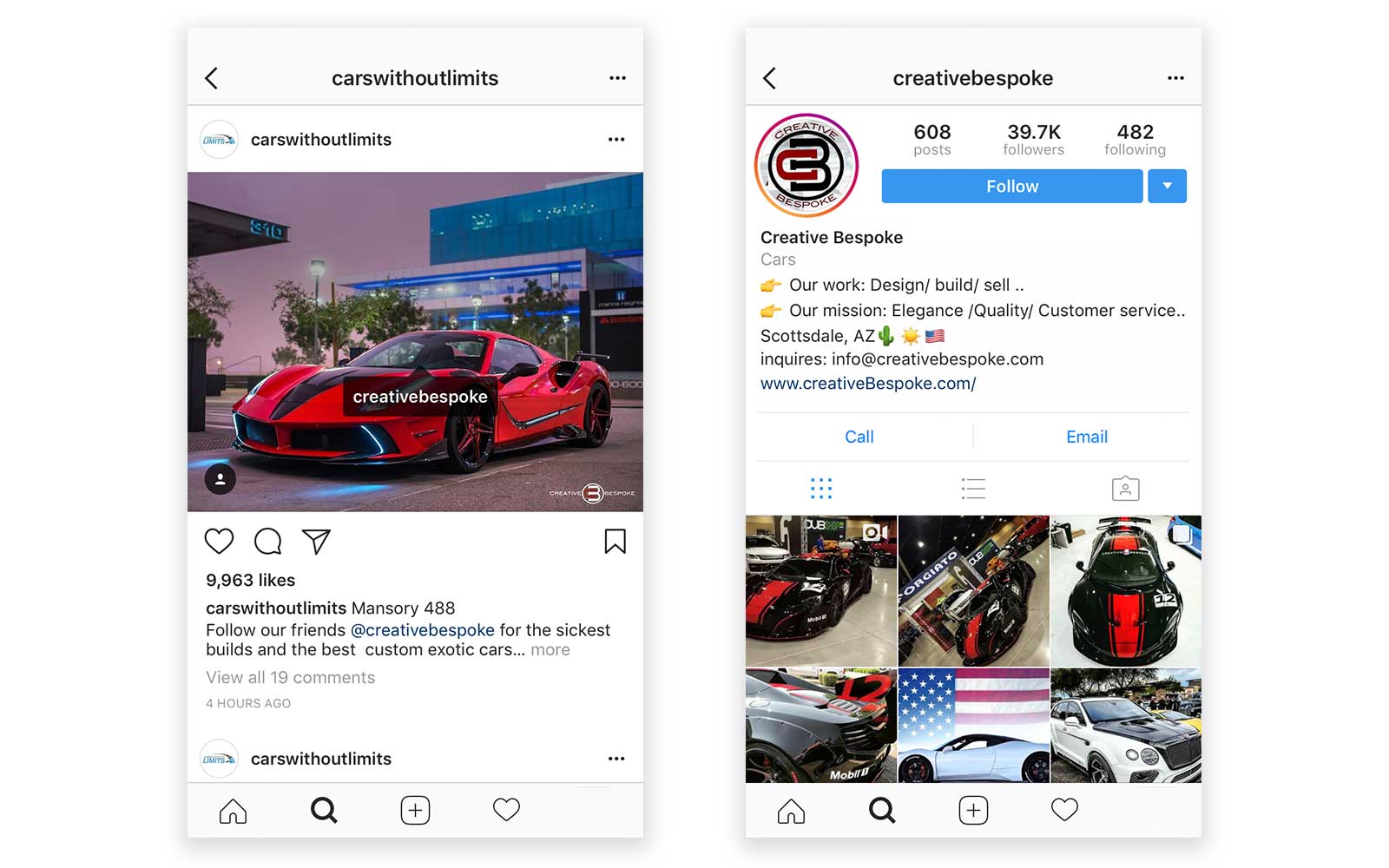 instagram tagging creativebespoke carswithoutlimits